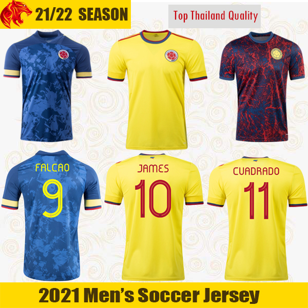 

Copa America Colombia Soccer Jerseys 2021 FALCAO VALDERRAMA JAMES CUADRADO Football shirts Y.MINA L.MURIEL Jersey, Black