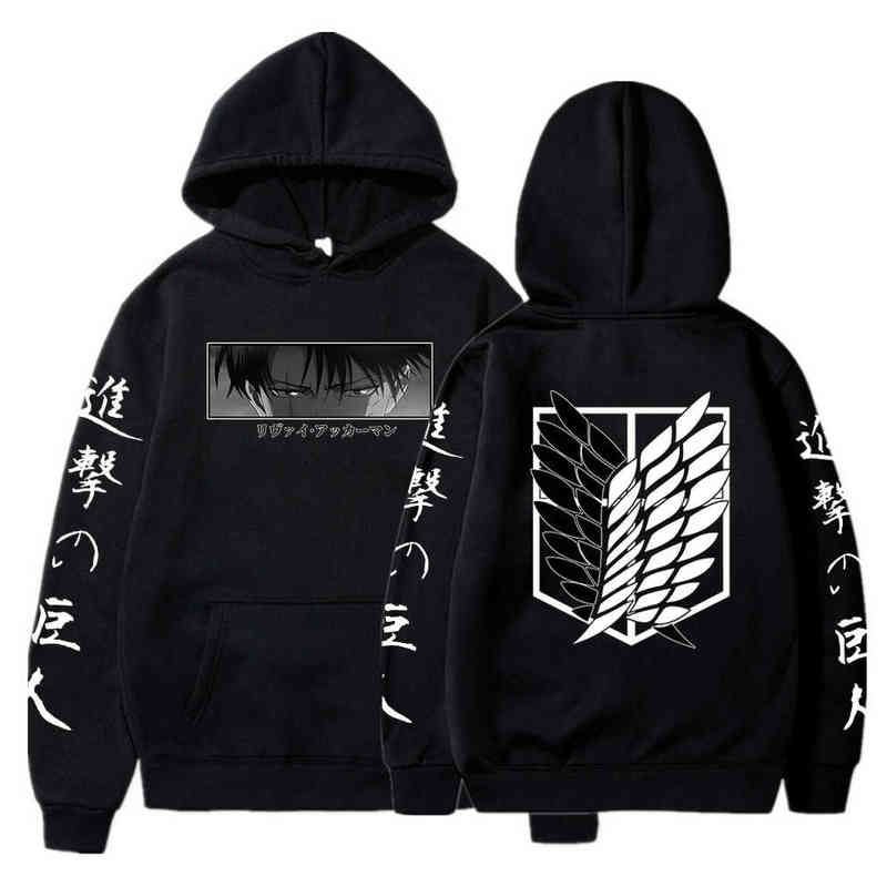Anime Attack on Titan AOT Hoodie Levi Ackerman Sweatshirts Cozy Tops Sweatsuit Sudadera Felpa MoletomL260526-image-745846695