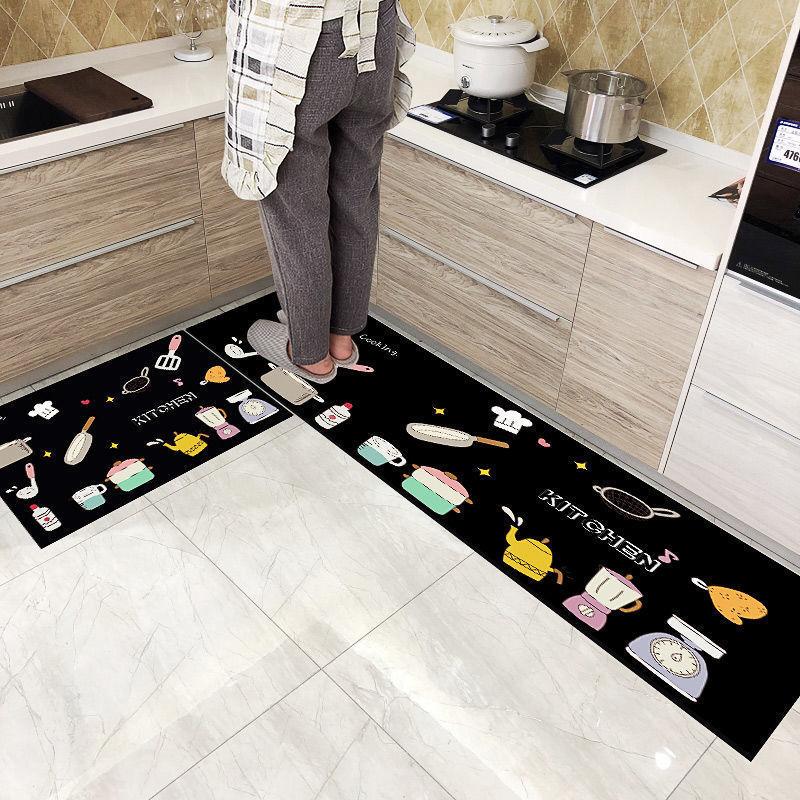 

Modern Anti-slip Home Kitchen Mat Cartoon Soft Rug Bath Long Strip Absorption Doormat Entrance Balcony Living Room El Carpet Mats