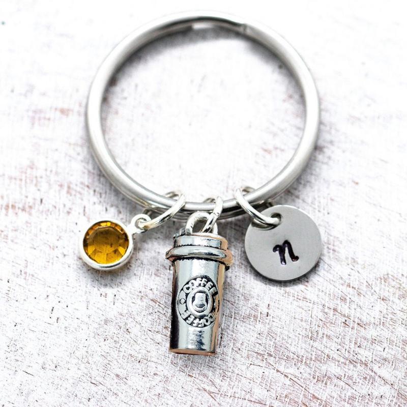 

Keychains Coffee Keychain Gifts For Lovers Women - Keyring Themed, Silver