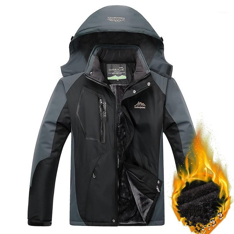 

Men's Jackets Winter Jacket Men Thicken Velvet Warm Parkas Waterproof Windbreaker Fleece Hooded Coat Military Raincoat Plus Size 5XL, Green