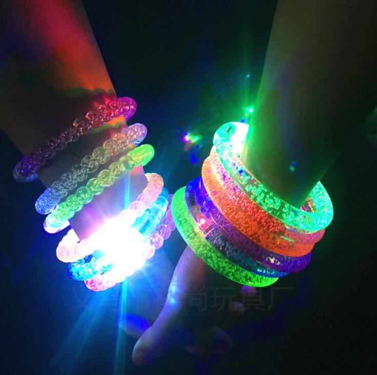 

Children's Toys Wholesale LED Lighted Luminous Bracelet Concert Performance Props Bubble Flash Beads And Bubbles Interactive