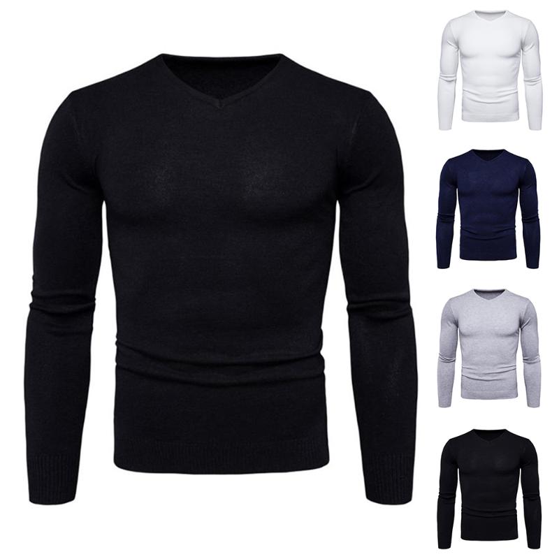 

Men's Sweaters Mens Knitwear Sweater Knitted Pullover Autumn Winter Male Jumper Casual Crew Neck Long Sleeve Top Korean Fashion, White;black