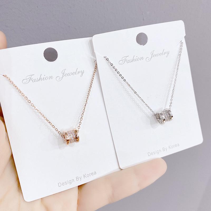 

Chains Korean Style Small Waist Necklace Women's Lucky Beads Fashion Simple Clavicle Chain Jewelry Wholesale, Silver