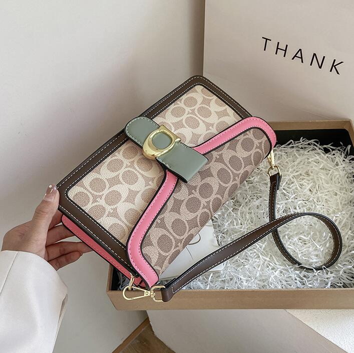 

Factory wholesale women bag sweet and lovely Embroidered messenger bags in summer retro color matching leather handbag small fresh polka dot womens handbags