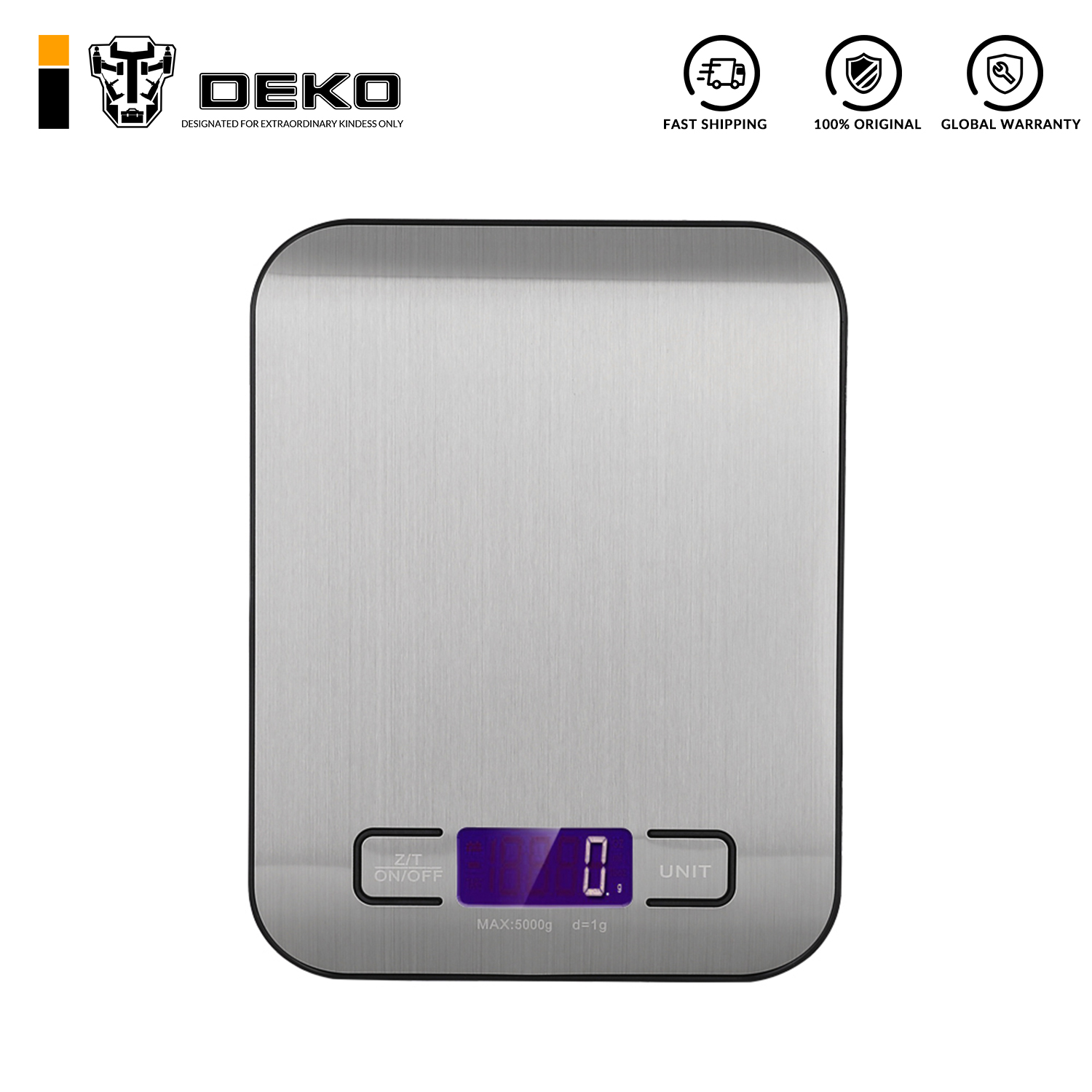 

DEKO WS094 Digital Kitchen Scales Cooking Measure Tools Electronic Jewelry Weight Scale Stainless Steel Electronic Weight LCD