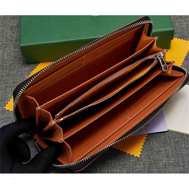 

Wallets Goya upgraded version of leather and inside cowhide long zipper wallet, luxury multi-compartment wallet MHV0, Box