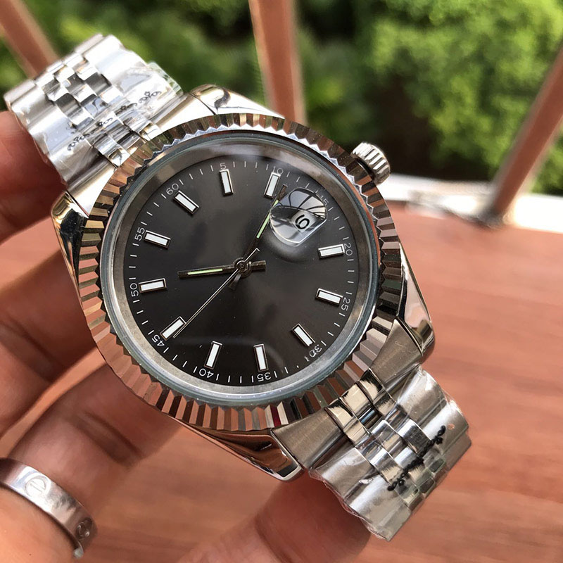 

Mens Watch Automatic Mechanical Watches 41mm For Men Wristwatch Classic Fashion Wristwatches Stainless Steel Case Silver Strap Montre De Luxe Gift, Color2