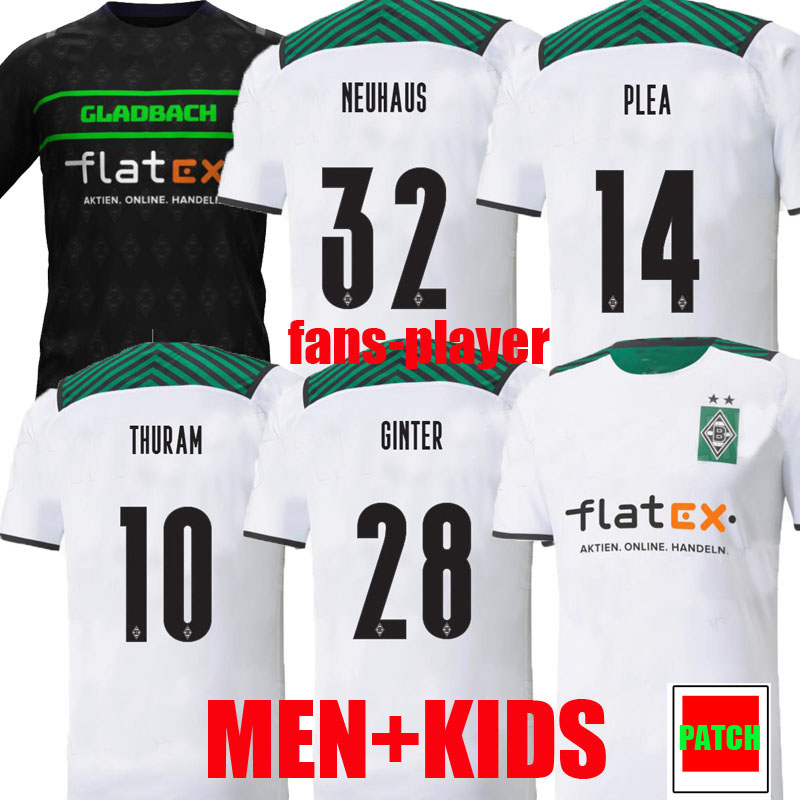 

21 22 Borussia Monchengladbach soccer Jerseys FANS PLAYER VERSION 2021 2022 home Gladbach ELVEDI PLEA ZAKARIA NEUHAUS GINTER THURAM MEN KIDS KIT foootball SHIRTS