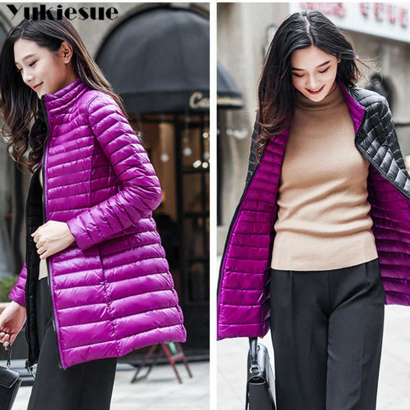 

Ladies Winter Warm Coat Women Ultra Light Long women' White Duck Down Jacket Jackets Plus size outwear coats 210608, Dark blue lake blue