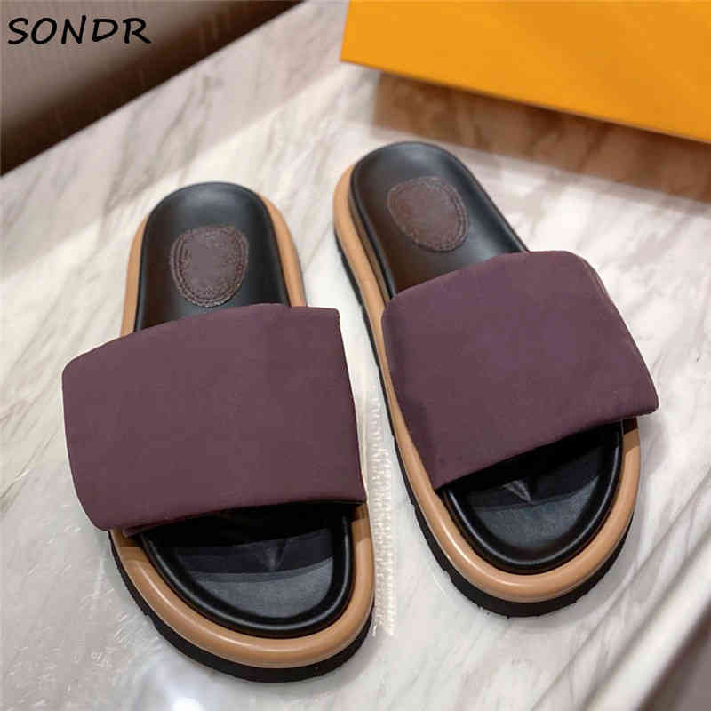 

Luxury Designer Women Hook Loop Slippers Summer Laides Slides Slip On Mules Thick Sole Platform Sandals Flat Casual Men ShoesTU2G, As pic