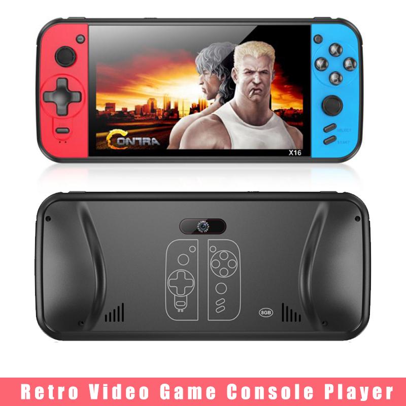 

Portable Game Players Retro Video Console Player 6.5 Inch Handheld Gaming Mini Arcade Games Dual Joystick 8GB Build-in 5000 Machine