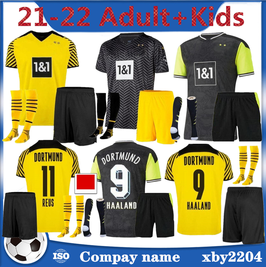 

Fan Player Borussia 20 21 22 dortmund soccer jersey 2021 2022 fourth HAALAND REUS football shirts BRANDT Home away men + kids kit, Orange