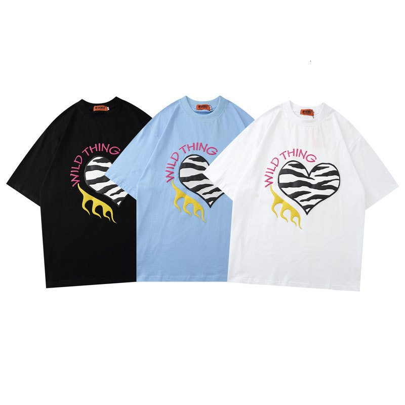 

fashion t shirt impas national zebra pattern love element short sleeve men's and women's brand design sense pure cotton couple top, White;black