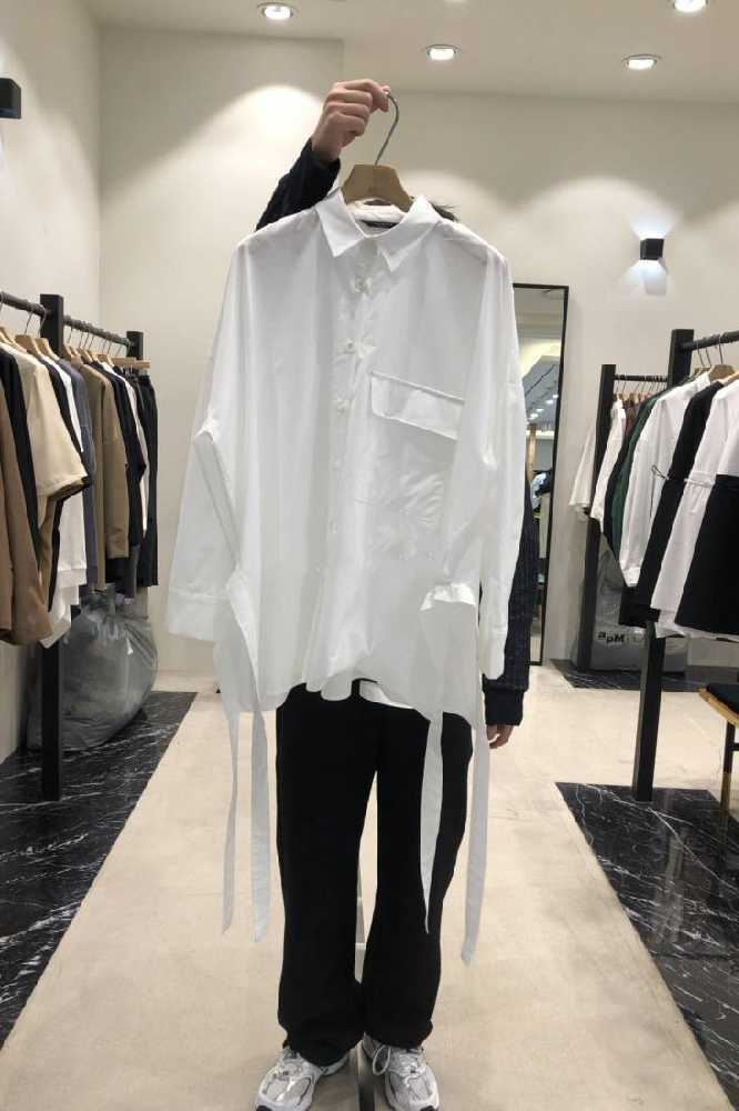 

Spring Fashion Solid Turn Down Collar All Match Full Shirts Office Lady Women Tops 210615, White