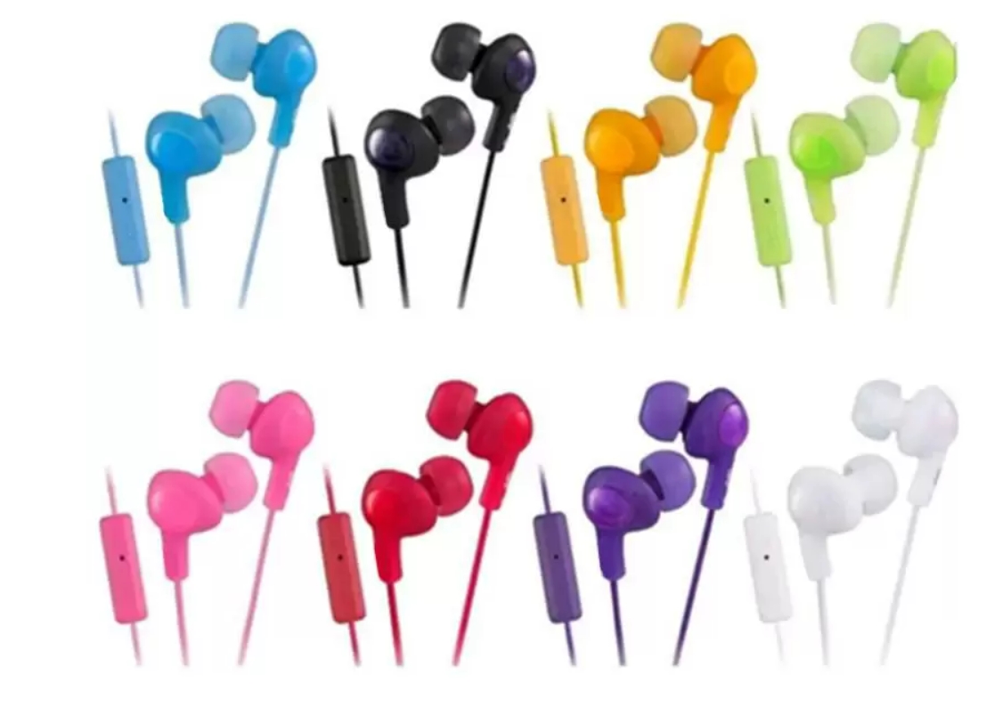 

Gumy HA FR6 Gummy Earphones Headphone Earbuds 3.5mm mini in-Earphone HA-FR6 Plus with MIC and Remote Control For smart Android phone with packaging, Black