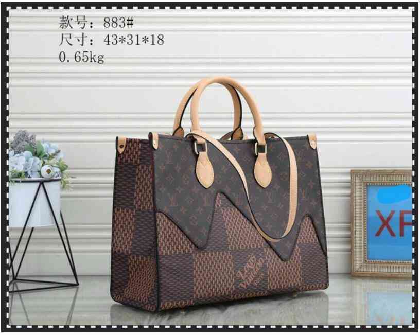 

100% Quality LV LOUIS Bag VITTON Splicing High Capacity Shopping Bag Classic Shoulder Bags Clutch Handbags Leather Cross, Red;black