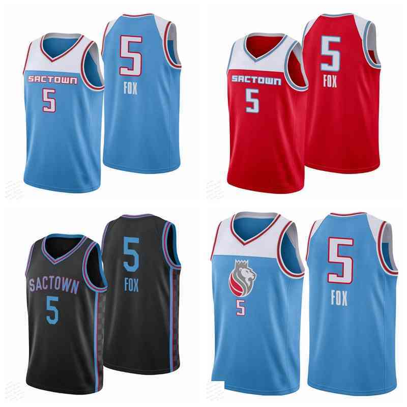 

2020-21 Sacramento's Kings's MEN Basketball City Fox De'Aaron Jersey Black, Black;red