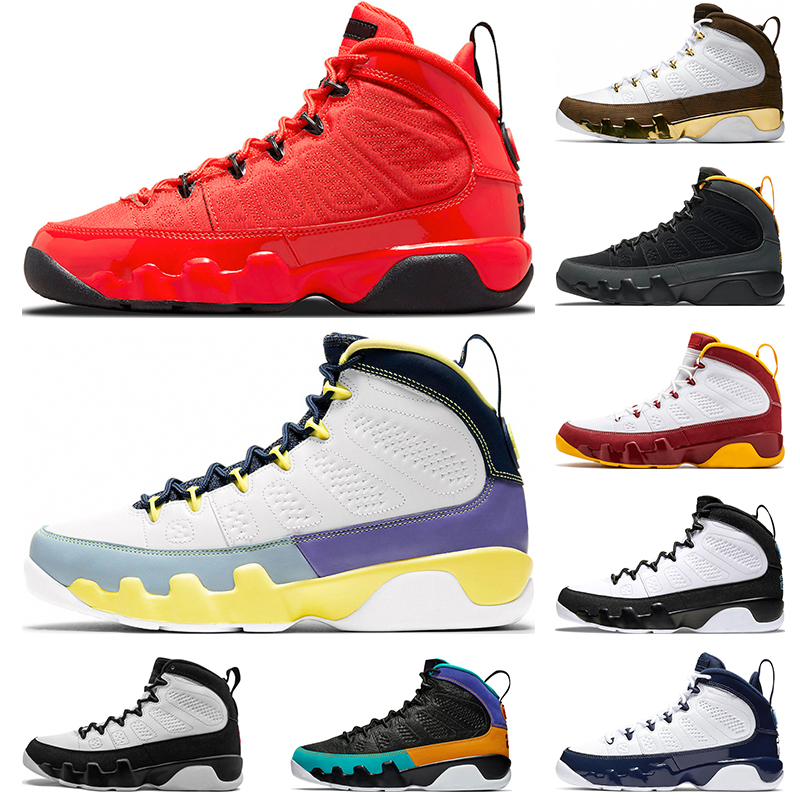 

2022 Basketball Shoes 9 9s men trainers OG Chile Red Change The World Melo Crawfish Bred Racer Blue Citrus University Gold UNC sports sneakers, #1 chile red