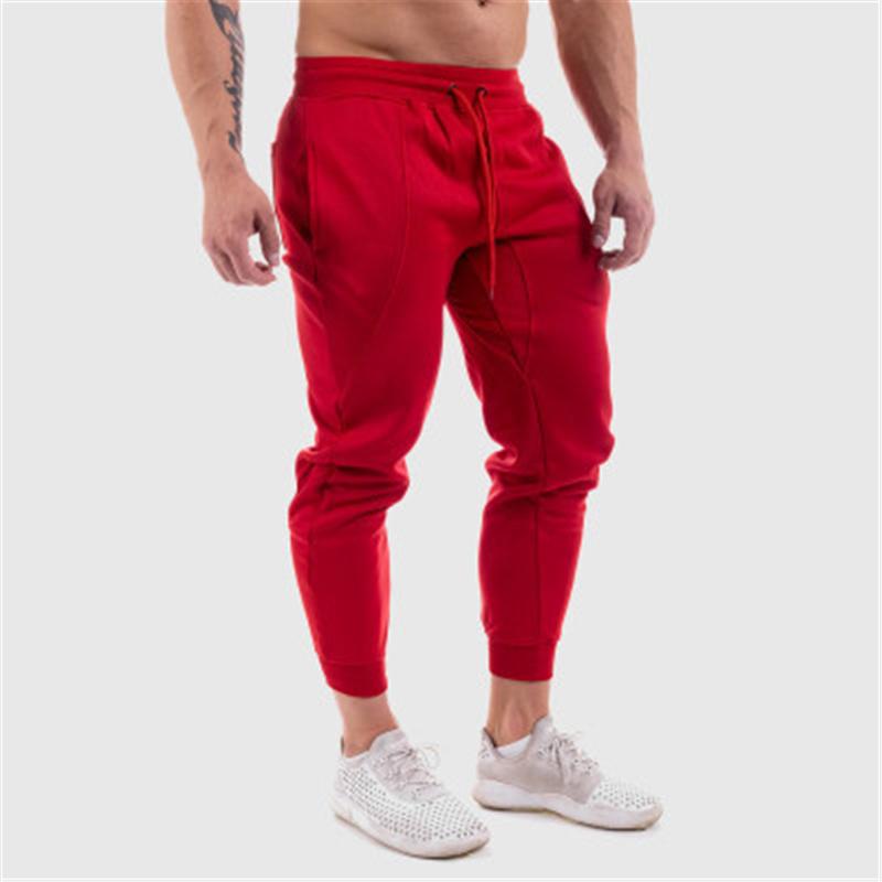 

Mens Solid Colors Skinny Sweatpants Fashion Occident Trend Running Fitness Sports Pencil Pants Spring Male Skateboard Casual Slim Trousers, Black