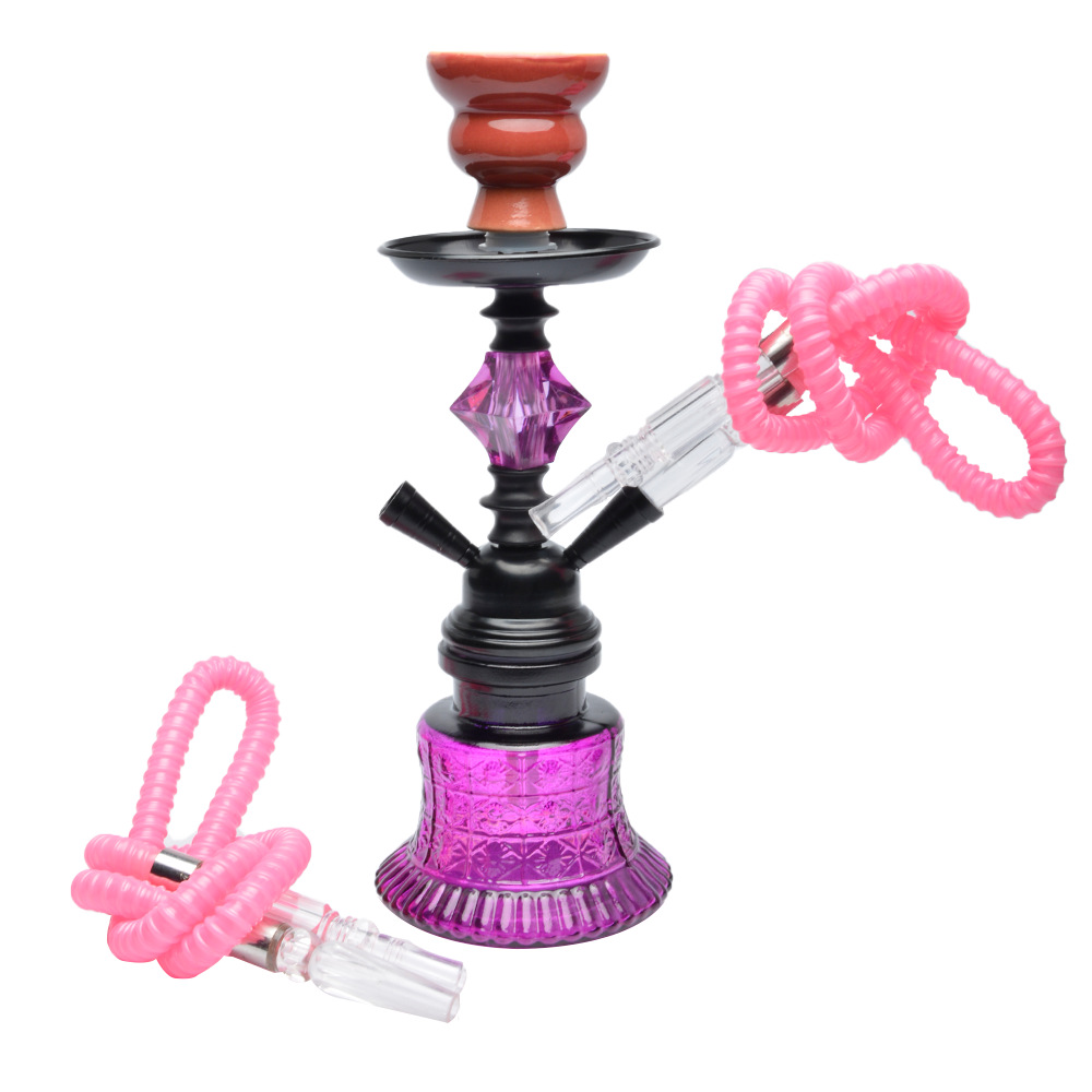 

Acrylic Shisha Bottle Double Hose Hookah Mouthpieces Ceramic Bowl Smoking Grass Complete for Narguiles Sheesha Chicha Lighters Smoking Accessories