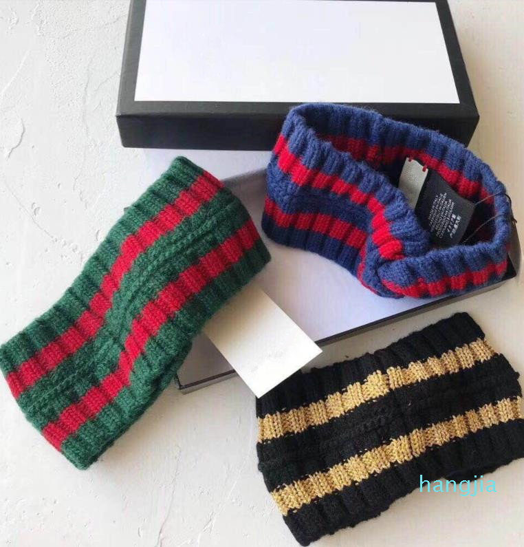 

Designer Elastic Wool Headband knit Hair Bands for Men and Women Italy Brand Winter Warm Headbands Headwraps S046