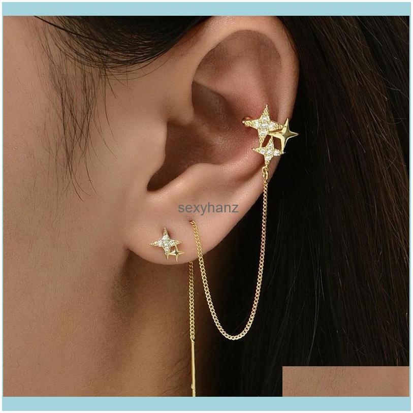 

Dangle & Chandelier Fashion Statement Alloy Tassel Crystal Fl Stars Set For Women Vintage Earrings Wedding Party Jewelry Gift 2 Pcs Drop Del