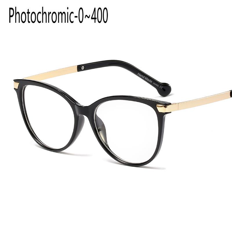 

Fashion Sunglasses Frames Female Glasses Pochromic Finished Myopia Posensitive Chameleon Anti-glare Change Color Lens Prescription