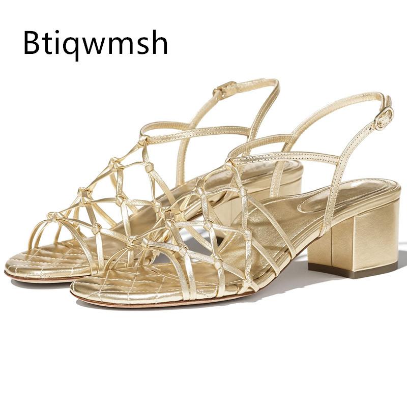 

Sandals 2021 Gold Gladiator Women Open Toe Cross Strap High Heels Shoes Woman Fahion Flats Casual Summer, Black