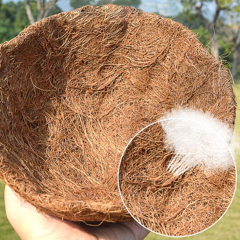 

Planters & Pots Coconut Hanging Jar Flower Pot Basket Liner 2pcs Lining Replacement For Home Furnishings 20-40cm