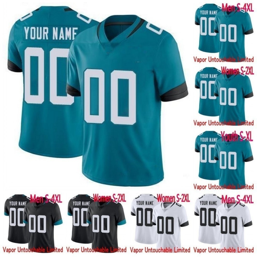 

Custom 16 Trevor Lawrence Football Jersey 26 Shaquill Griffin 82 Chris Manhertz 11 Marvin Jones 41 Josh Allen Gardner Minshew Men Women Kids, Black;red