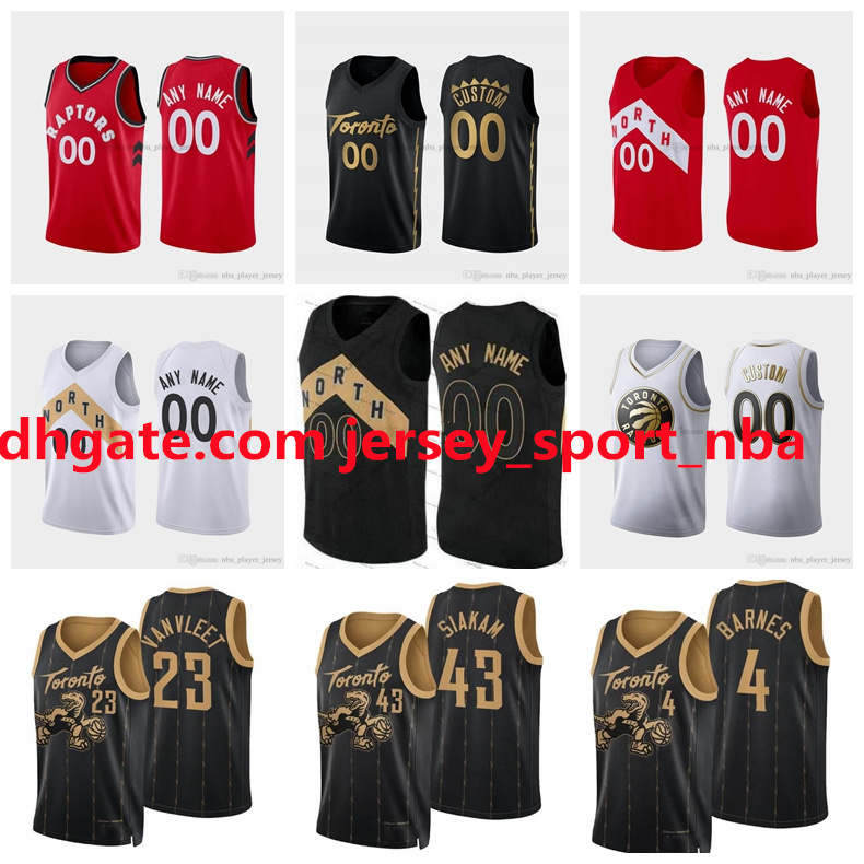 

Custom Jersey ScreenTorontoRaptors 4 Barnes Fred 23 VanVleet Pascal 43 Siakam 3 OG Anunoby Chris 25 Boucher Men Woman Youth Kids Jerseys, Black;red
