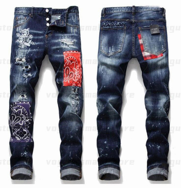 

Mens Cool Rips Stretch Designer Jeans Distressed Ripped Biker Slim Fit Washed Motorcycle Denim Men s Hip Hop Fashion Man Pants 2021X4TP, 1041