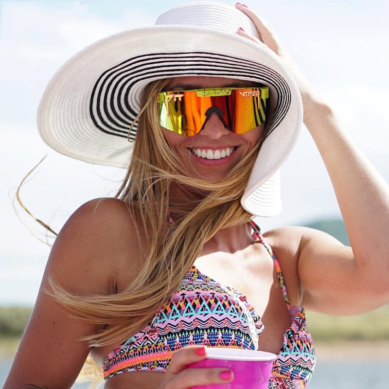 

Pit viper flat top eyewear tr90 blue frame mirrored lens windproof sport fashion polarized men sunglasses for woman uv400 de sol, White;black