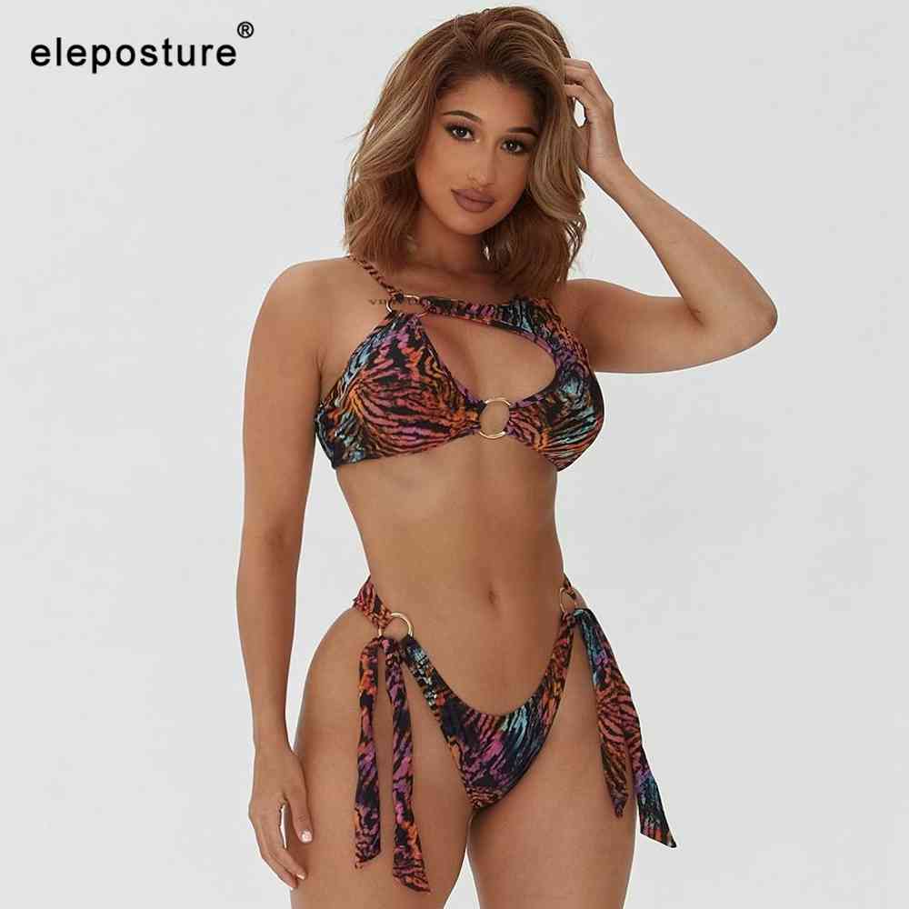 

Print Bikini Swimwear Women Sexy Hollow Out Swimsuit Female Two Pieces Set Bather Bathing Suit Summer Beach Wear 210521