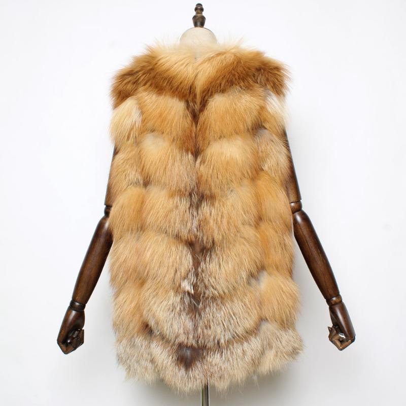 

Women's Fur & Faux High Quality Real Vest Women 100% Natural Vests Fashion Warm Coat Waistcoat Winter Genuine Leather, Black