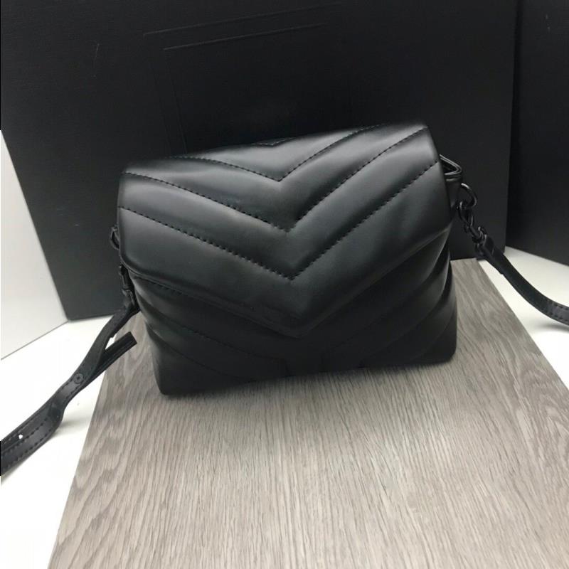 

5A Genuine MINI Handbags Leather LOU Luxury Brands Bag Bags Women 20cm Quality Women Designer Shoulder Famous High Female, Black gold chain