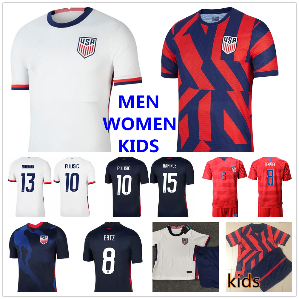 

National Team US Soccer Jersey BRADLEY GONZALEZ MORRIS BROOKS MCKENNIE MUSAH WOOD DONOVAN JONES ZARDES HAMID Football Shirt Navy Red White A, Black;yellow