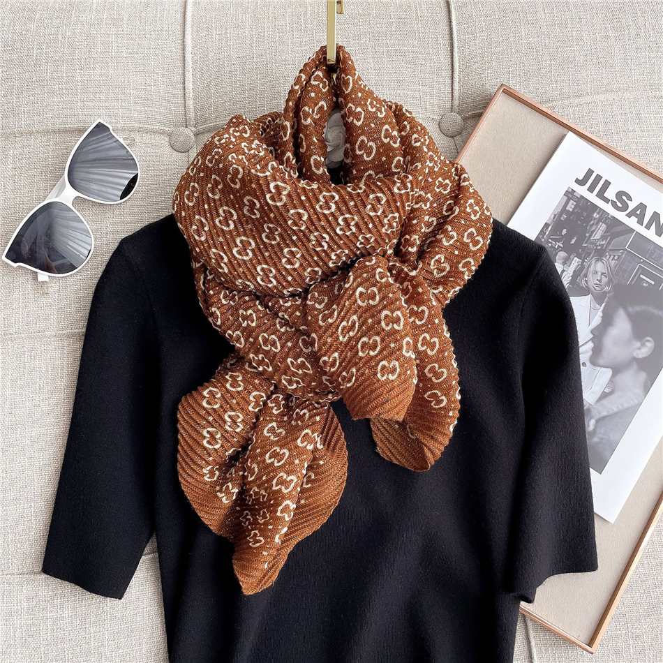 

Wholesale Cashmere Silk Scarf Designer Scarves 2022 Fashion Luxury Shawl Long Neck Winter Wool Scarfs Women Scarve Bufanda Landscape Print Pashminas