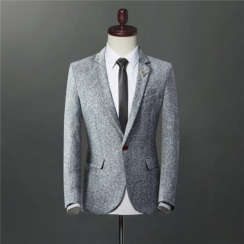 

Men' Suits & Blazers Fashion Custom Blazer Suit Jacket Casual Wedding Dress Groom Slim Boutique Single Button -4XL, Black
