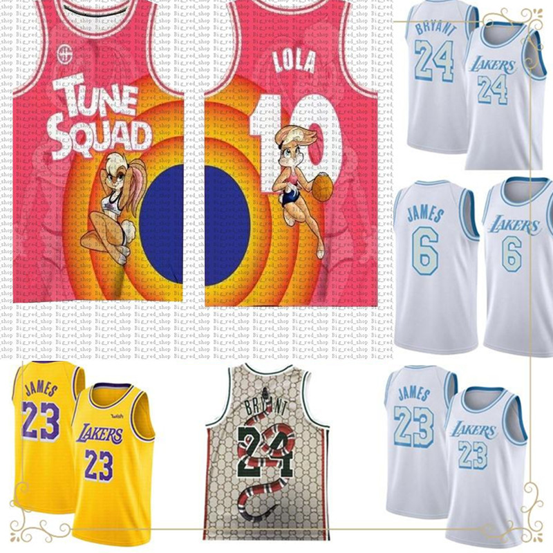 

Bryant Blue LeBron 6 James Mens Movie Space Jam Tune Squad Gray 10 LOLA, Jersey