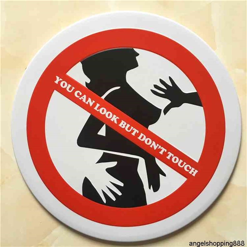 

Round Warning Vintage Metal Tin s Shop Prompt Decorative Signboard Retro Plaque Nostalgia Plate for Gift 30CM R001