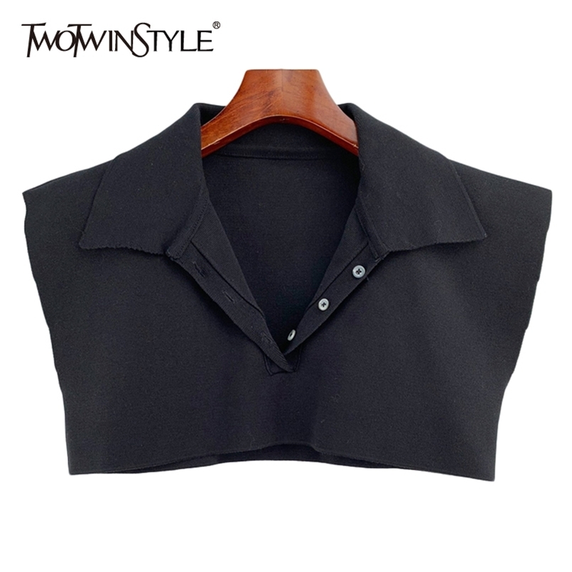 

Knitted Short Tops For Women Lapel Sleeveless Casual Solid Shawl Female Fashionable Clothing Spring 210524, Black