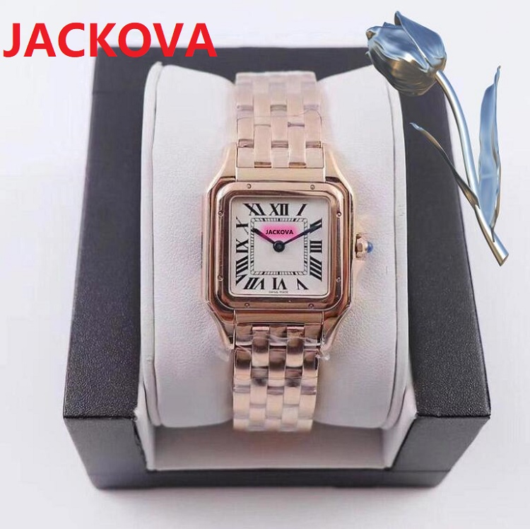 

Women Top Model Square Roman Watches 22*30MM 27*30MM dial High Quality Rose Gold Silver 316L Full Stainless Steel Quartz Battery business switzerland annual Watch, As pic