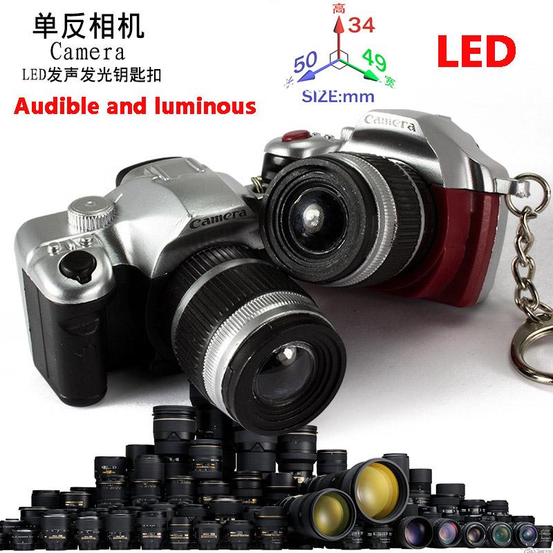 

Keychains 1pcs LED Audible And Luminous Simulation Camera Key Chains, Car Bag Accessories, Promotion Gift, Creative Rings,