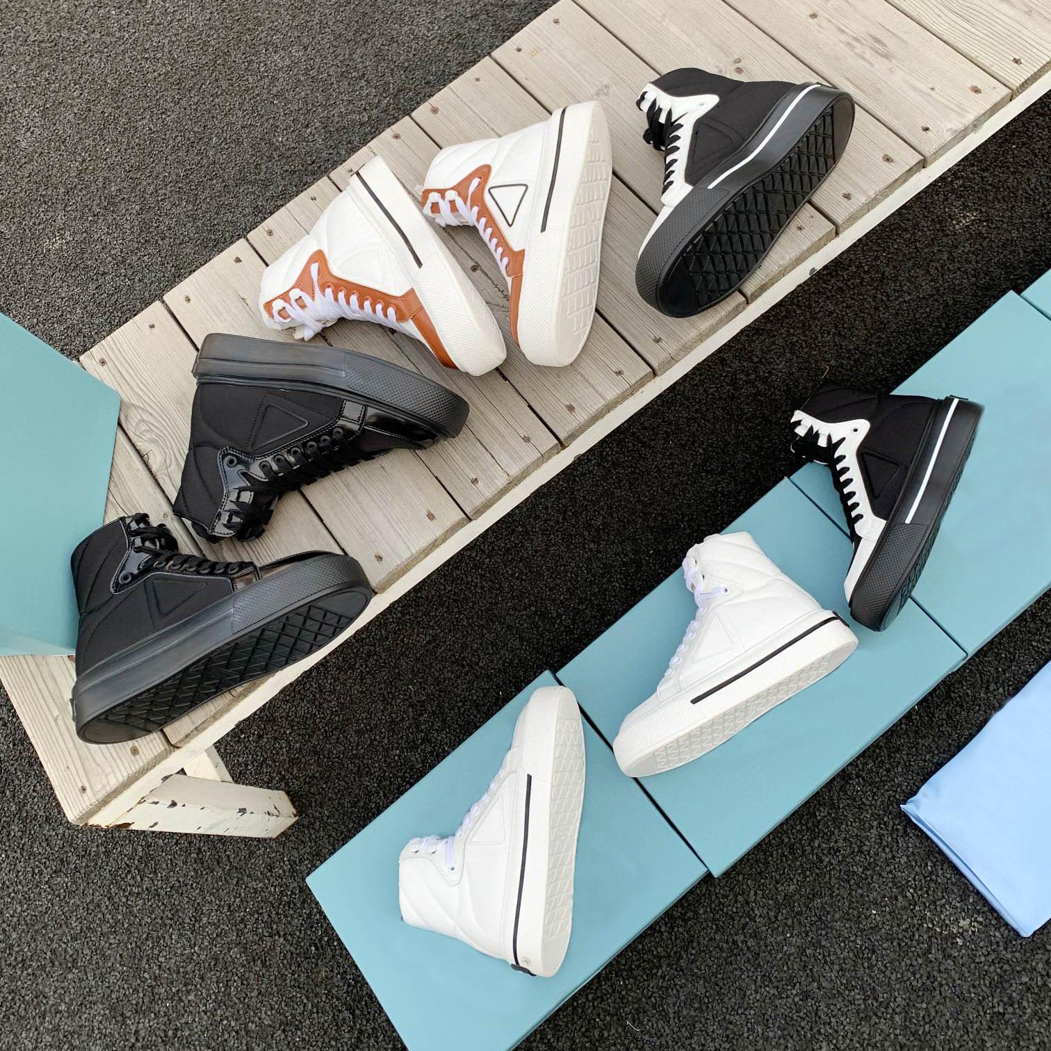 

2021 men women high low heel canvas shoes woman man tire print soles sneakers top designer couples runner trainers sneaker with box large size 35-46