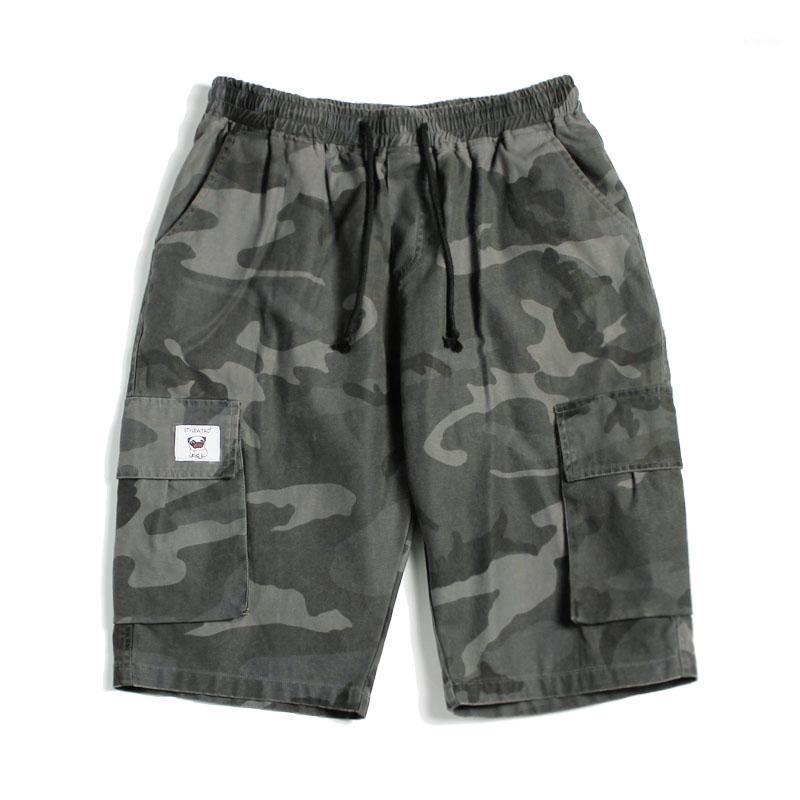 

Men's Shorts Casual Men Military Cotton Knit Plus Size Cargo Camouflage Short Bodybuilding Bermuda Masculina Sweatpantsb60, Black