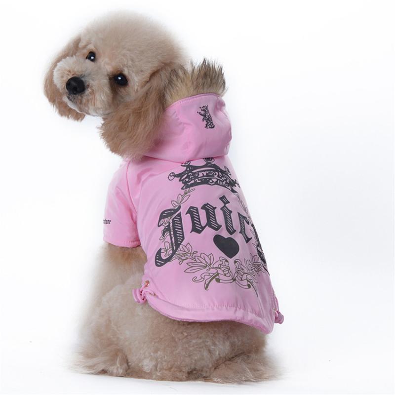 

Dog Apparel Luxury Clothes For Dogs Cat Jacket Warm Winter Coats Outwear Ski Puppy Clothing With Fur Collar Pink Black Blue Purple