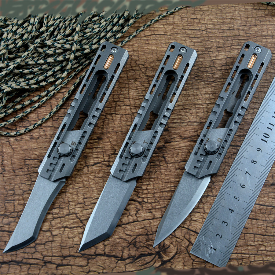 

NAITHAWK MT3 Utility Cutter Knife D2 Paper Cutting Blade TC21 Titanium Alloy Handle Stonewashed EDC Outdoor Tool