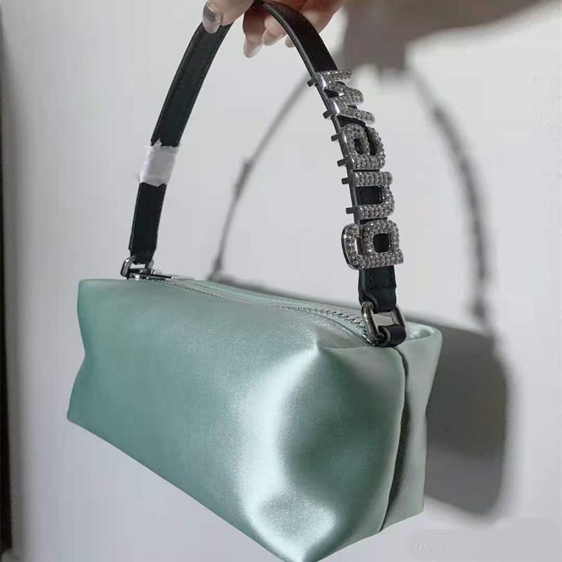 Evening Bags Gaohe Aw King Silk Satin Bread Diamond Blue Bag
